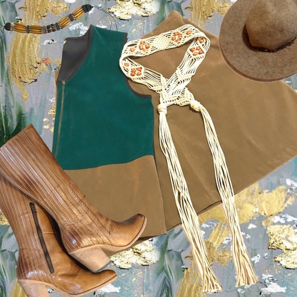 MERONA Brown Boho Festival Floppy Hat with Feather Band - Picture 7 of 7